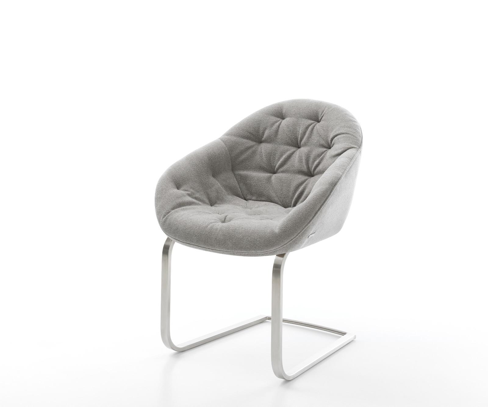 Cantilever Gaio-Flex tissu structuré doux gris pied cantilever plat acier inoxydable 1