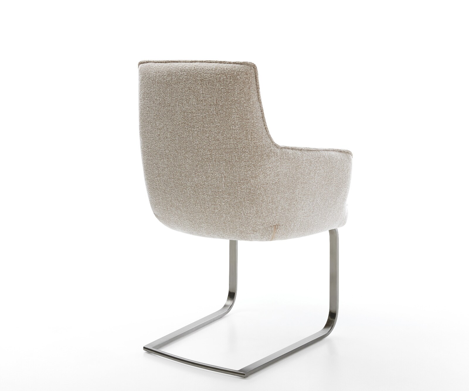 Cantilever Heira-Flex avec accoudoirs tissu tissé doux beige pied cantilever plat grafiete resorts ensachés 5