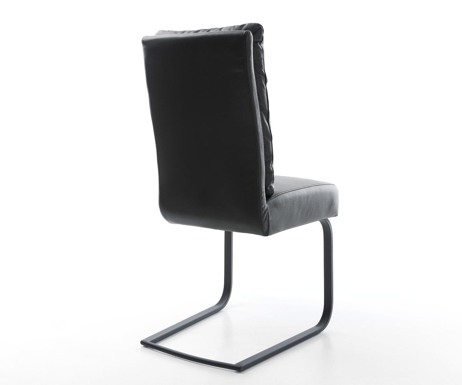 Cantilever Pela-Flex cuir de vache noir pied cantilever plat noir ressorts ensachés 4 Cantilever Pela-Flex cuir de vache noir pied cantilever plat noir ressorts ensachés 4