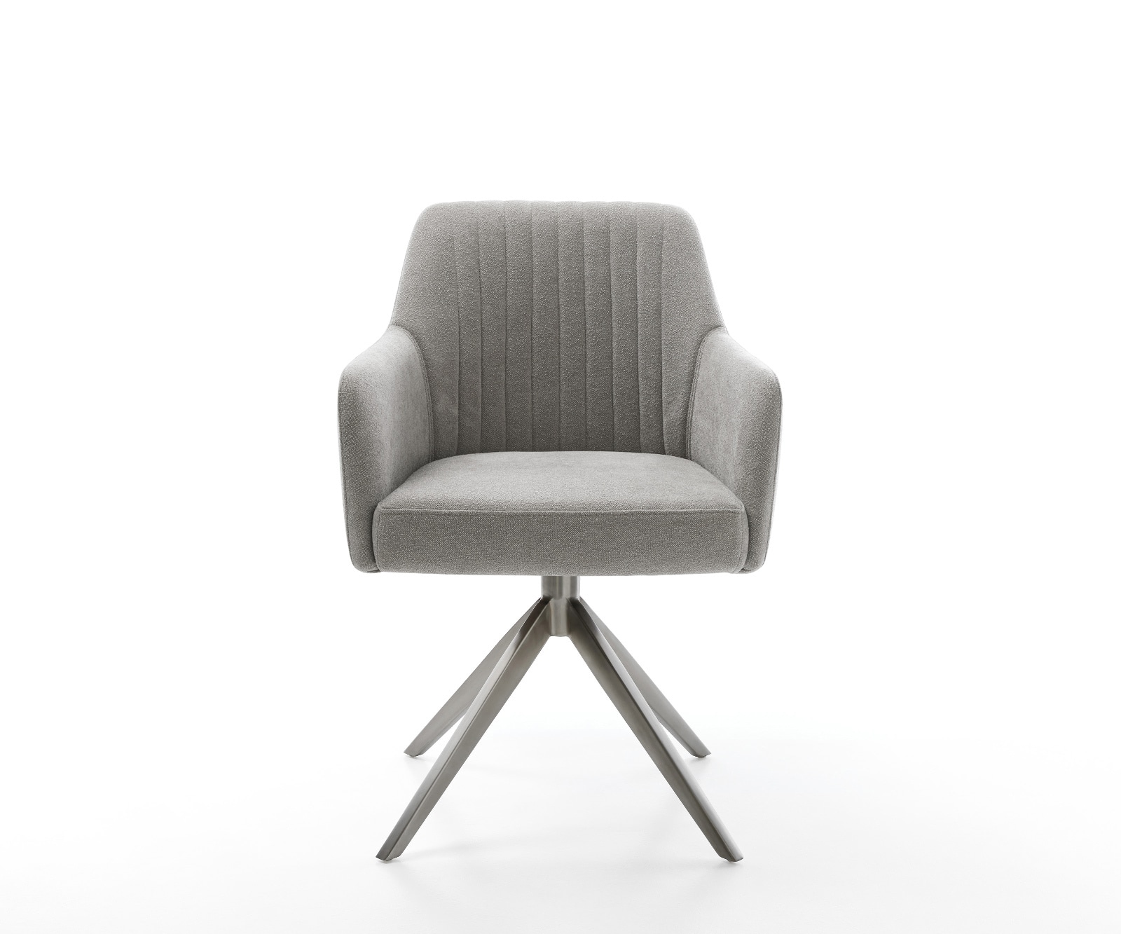 Chaise-pivotante Greg-Flex tissu structuré doux gris pied croisé large grafiete pivotement sur 360° fonction bascule resorts ensachés 2