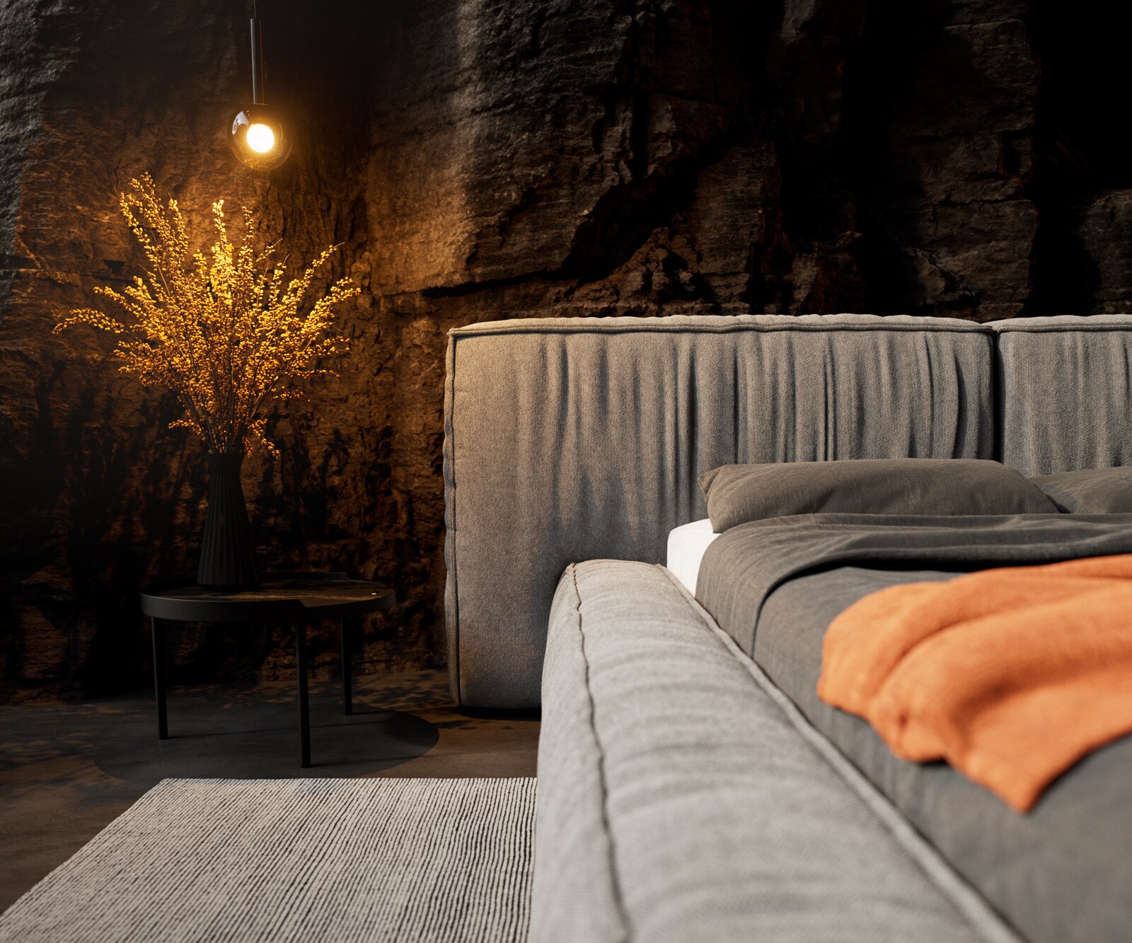 Sommier-rembourré Coperti 140x200 cm microfibre gris 4