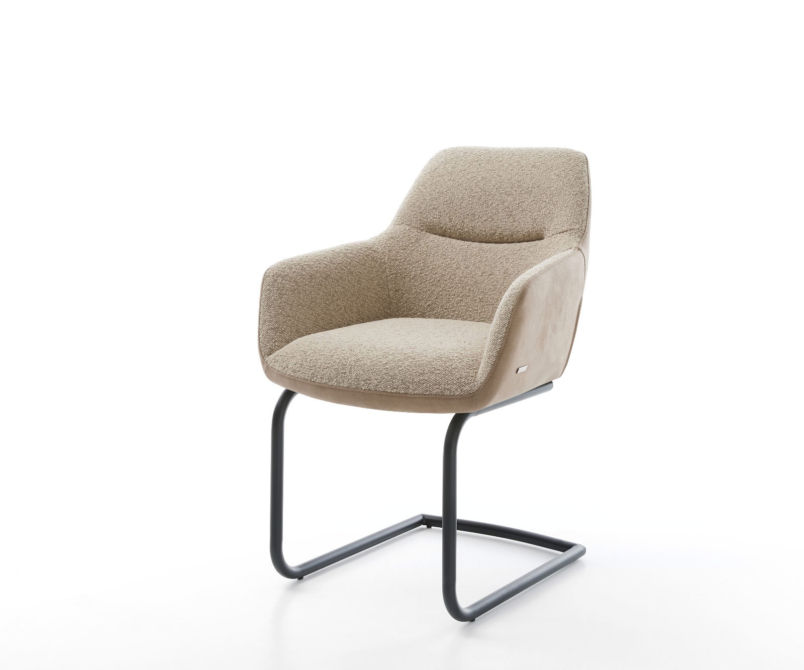 Cantilever Pejo-Flex tissu mixte couleur boue pied cantilever rond noir ressorts ensachés 6