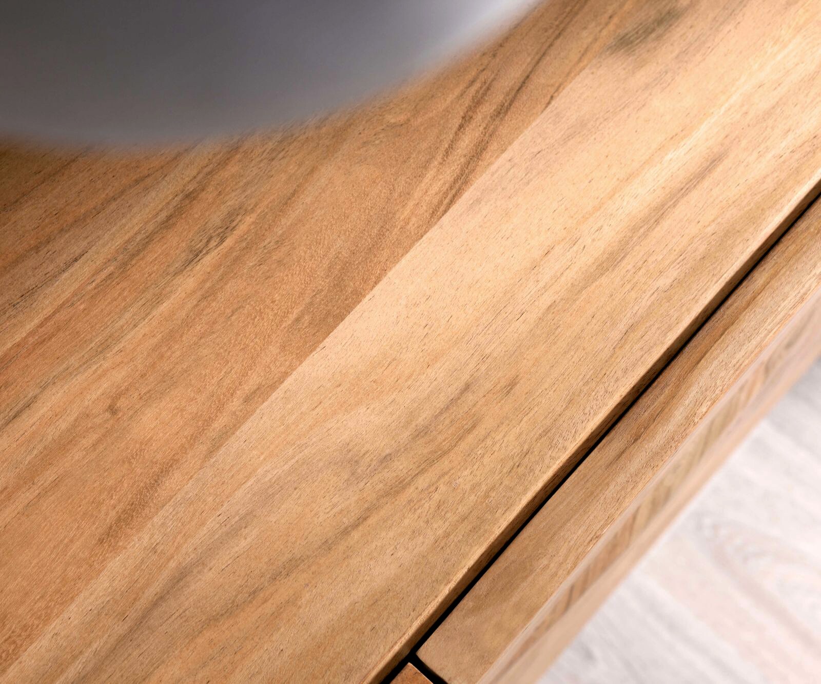 Design-buffet Wyatt 175 cm 3D optique centrale acacia naturel acier inoxydable 4