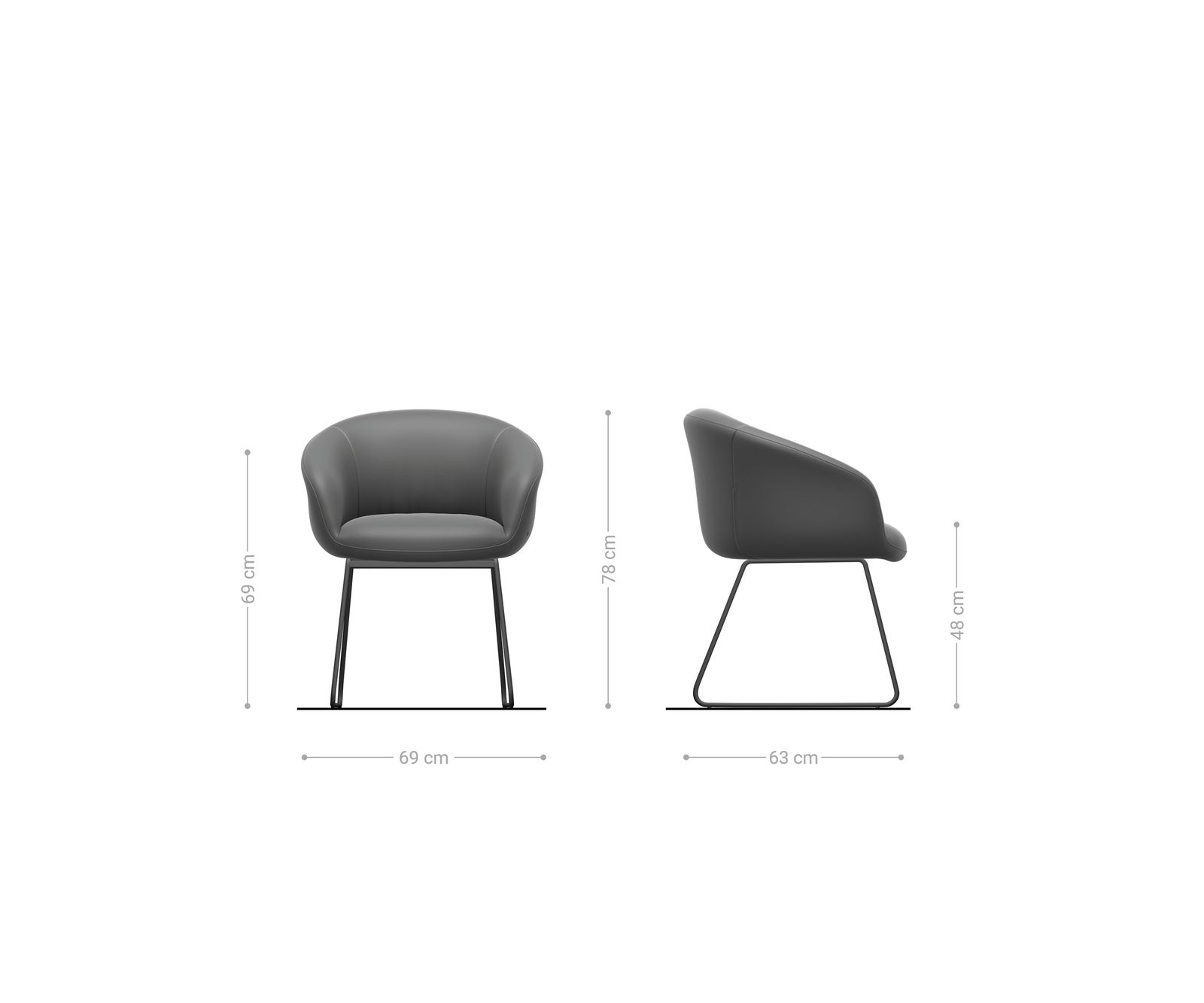 Chaise-de-salle-à-manger Vinka-Flex avec accoudoirs bouclé doux couleur boue pied trapèze noir resorts ensachés 6