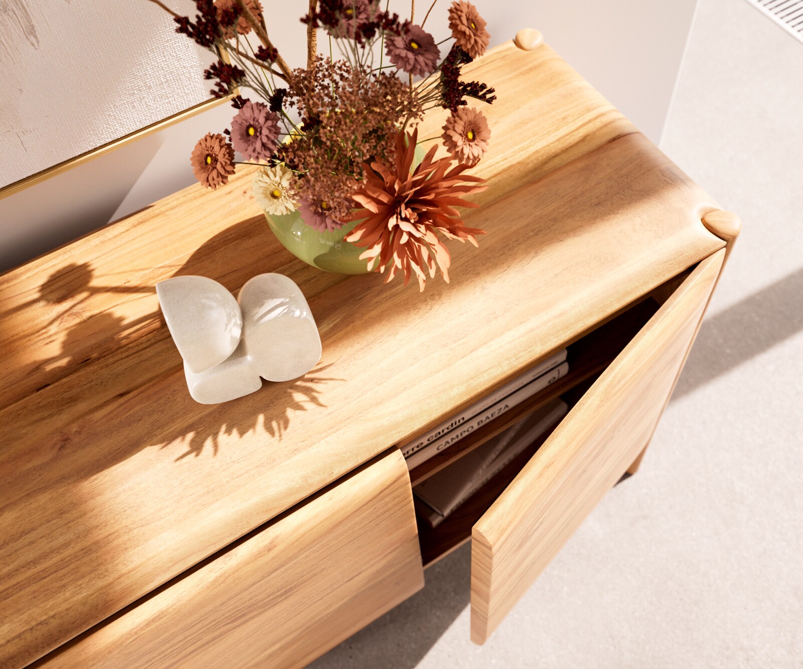 Buffet Simcha 175 cm acacia naturel 4 portes 3
