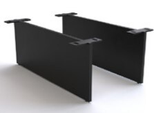 Pieds-à-effet-flottant, 15 cm, métal noir, pour meubles à caissons d'une profondeur de 45 cm (lot de 2) 3