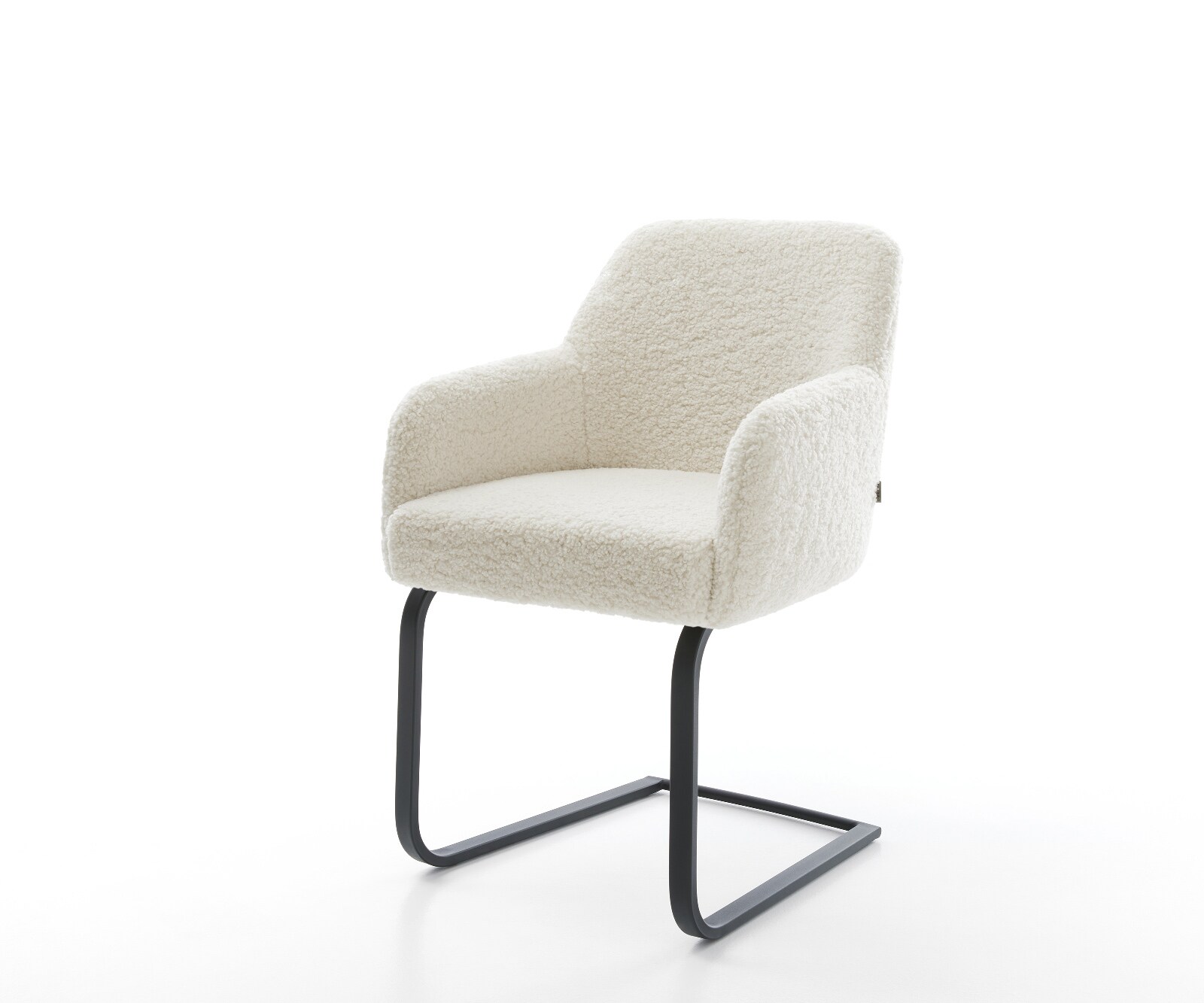 Cantilever Greg-Flex tissu teddy beige pied cantilever plat noir resorts ensachés 1