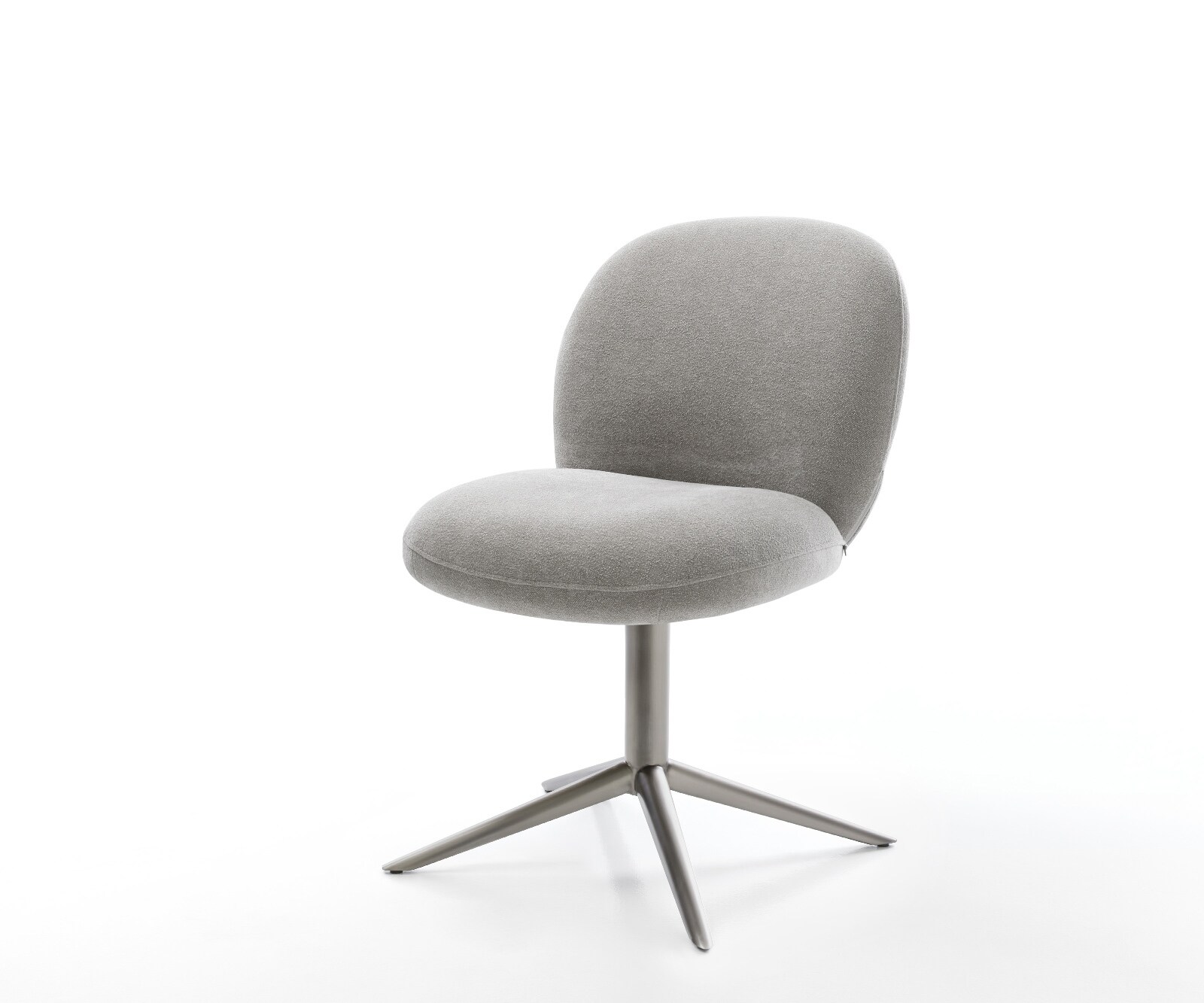 Chaise-pivotante Nube-Flex tissu structuré doux gris pied de chaise 4 branches grafiete pivotement sur 360° fonction bascule resorts ensachés 1