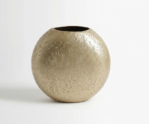 Vase Orbia l39 x P15 x H37 cm Métal Champagner Fait main