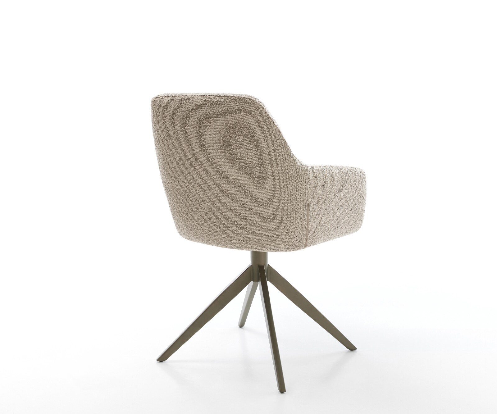 Chaise-pivotante Pejo-Flex bouclé boue pied croisé large aspect titane pivotement sur 360° fonction bascule ressorts ensachés 4
