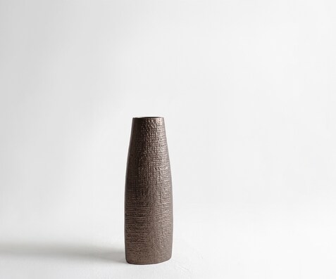 Vase Conico l13 x P7 x H35 cm Aluminium Hämatit Moulé