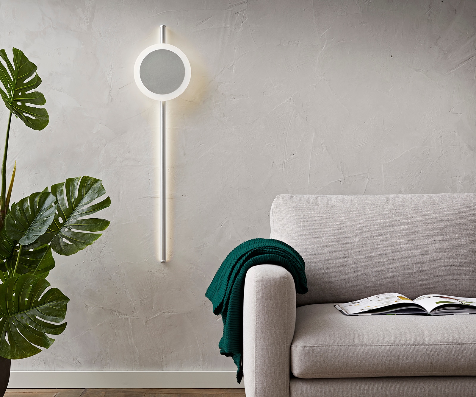 Applique Indici 28W 108x30 cm argent LED 28W Applique Indici 28W 108x30 cm argent LED 28W