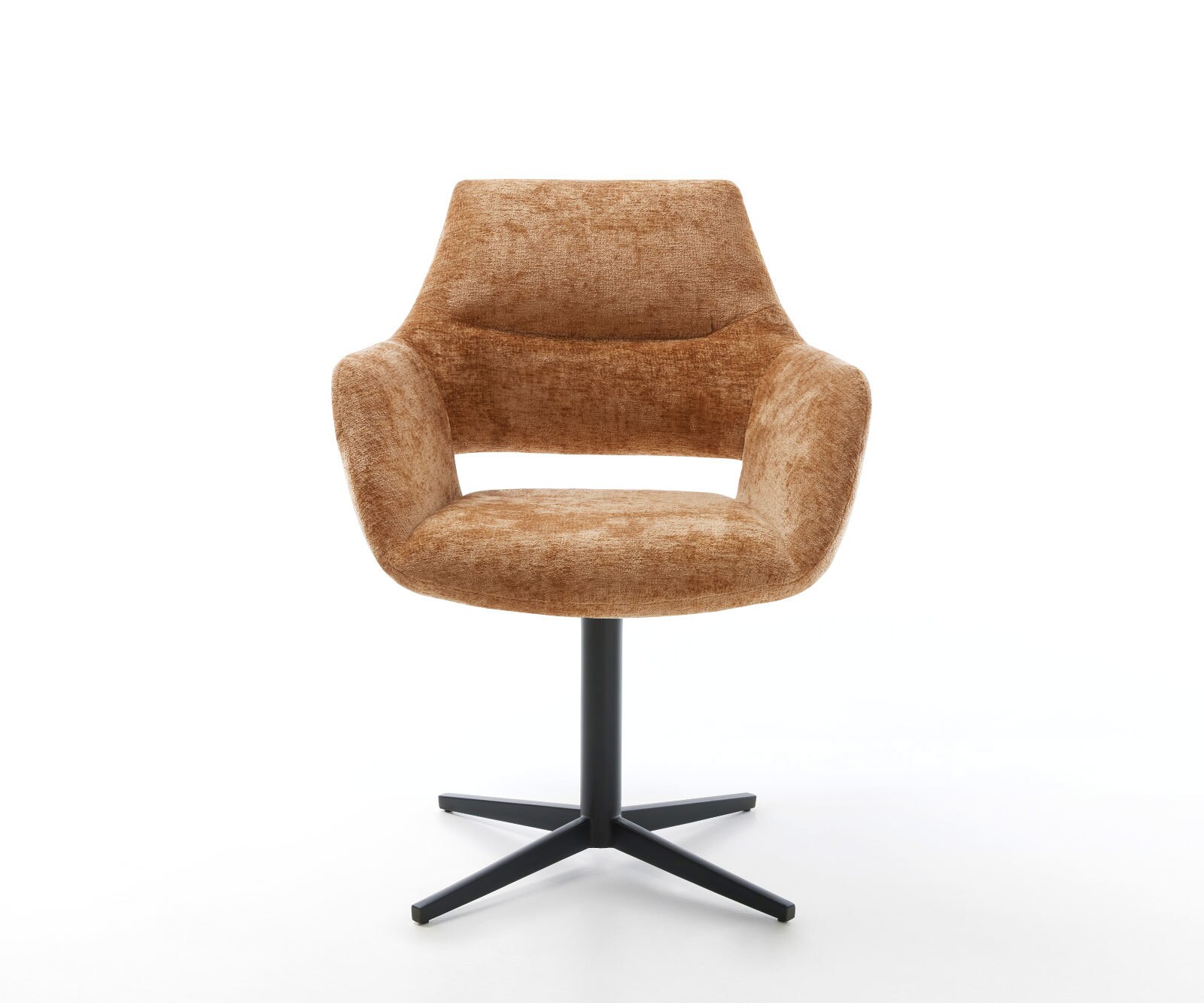 Chaise-pivotante Yago-Flex avec accoudoirs chenille rouille pied de chaise 4 branches noir pivotement sur 360° ressorts ensachés 1 Chaise-pivotante Yago-Flex avec accoudoirs chenille rouille pied de chaise 4 branches noir pivotement sur 360° ressorts ensachés 1