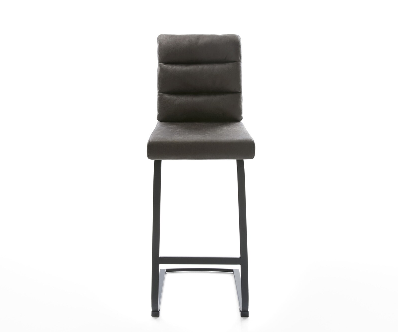 Chaise-de-bar Pela-Flex vintage anthracite cantilever plat métal 1