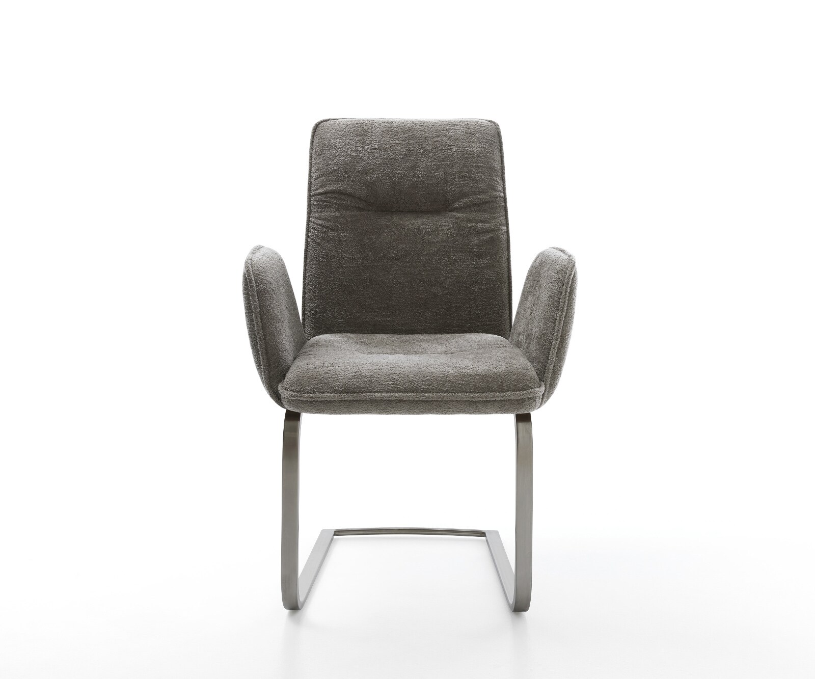 Cantilever Vinja-Flex bouclé doux couleur boue pied cantilever plat grafiete 2