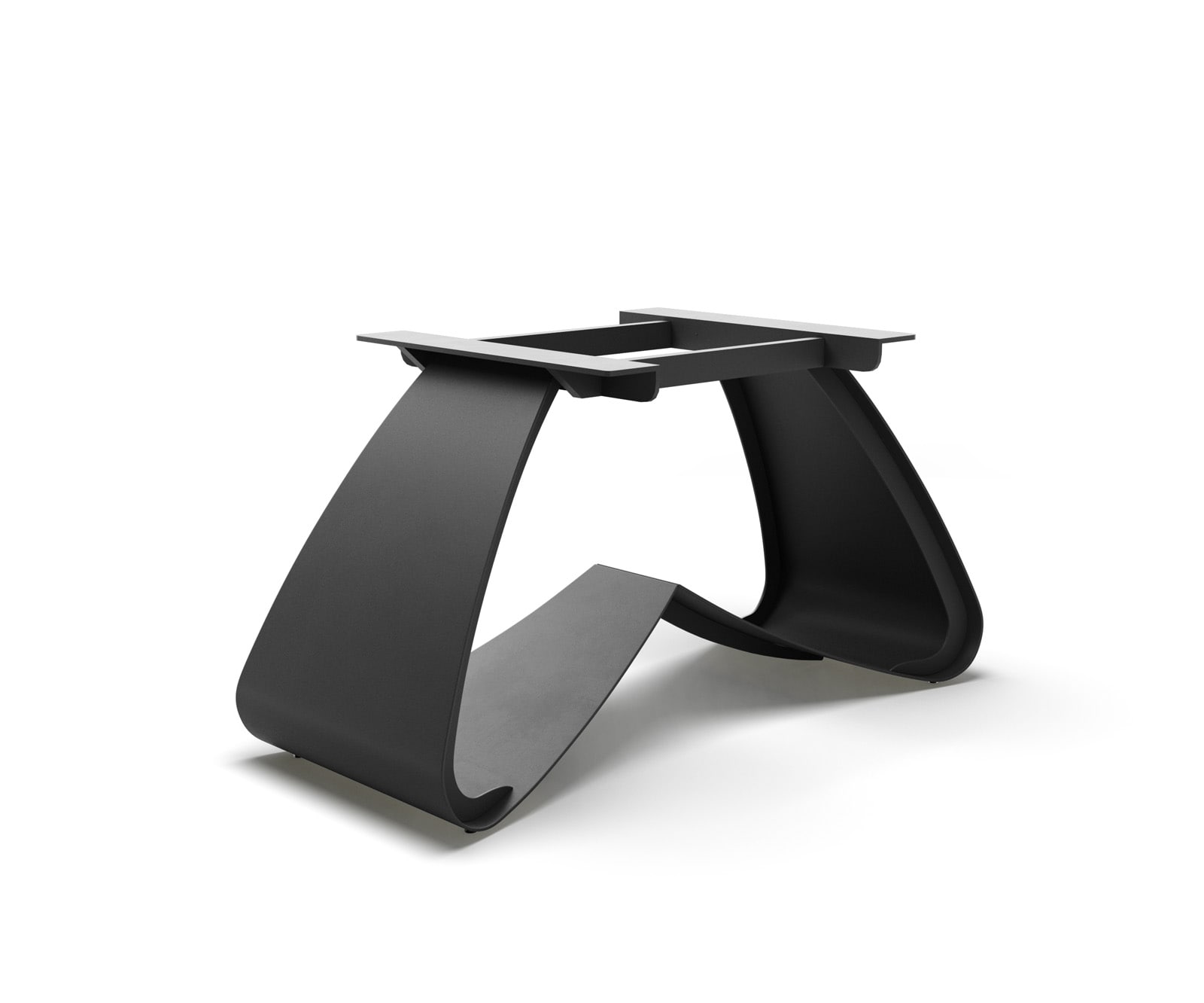 Piètement W métal noir pour tables à rallonges de 180-300 cm Piètement W métal noir pour tables à rallonges de 180-300 cm