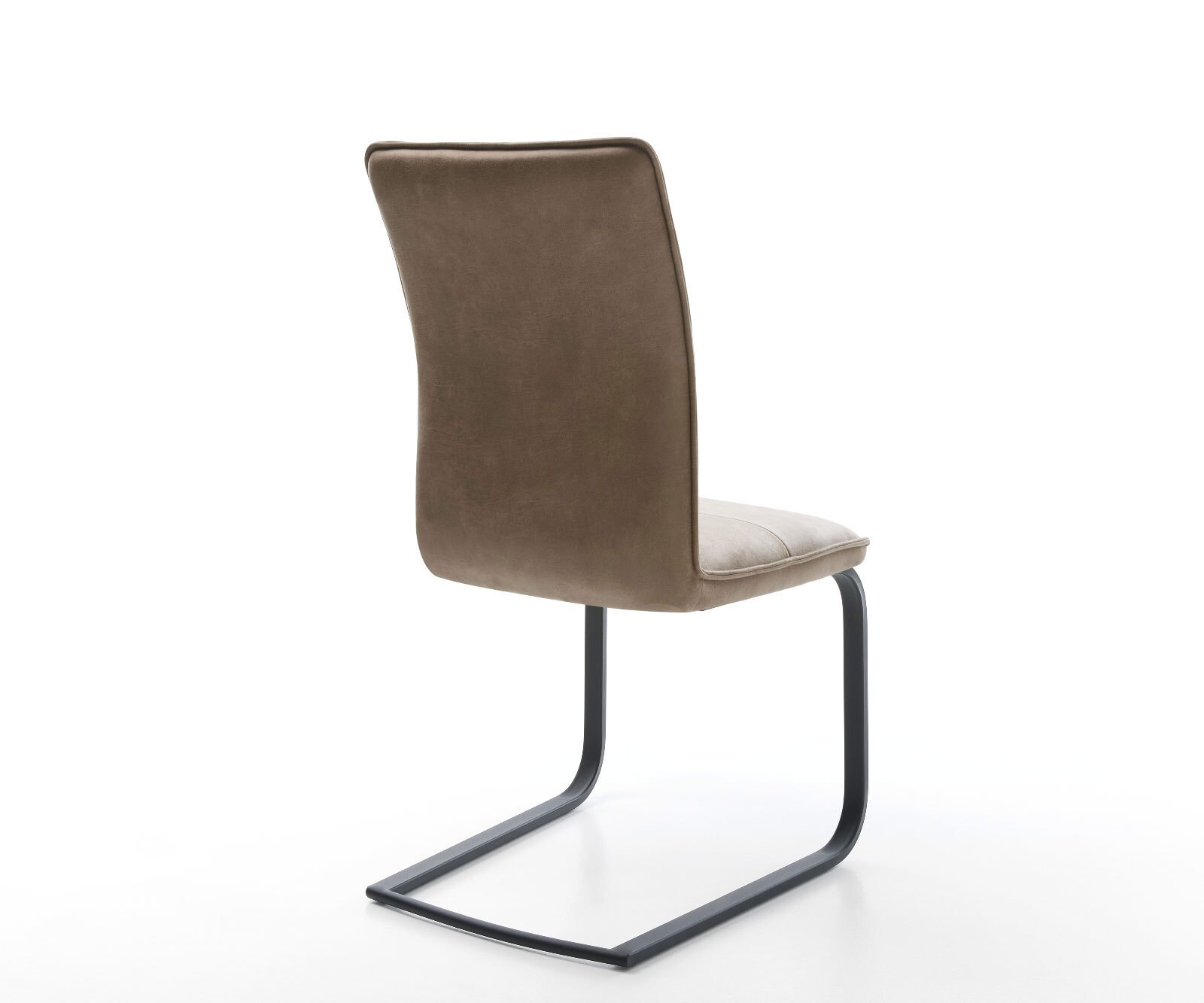Cantilever Maddy-Flex microvelours taupe vintage pied cantilever plat noir 5
