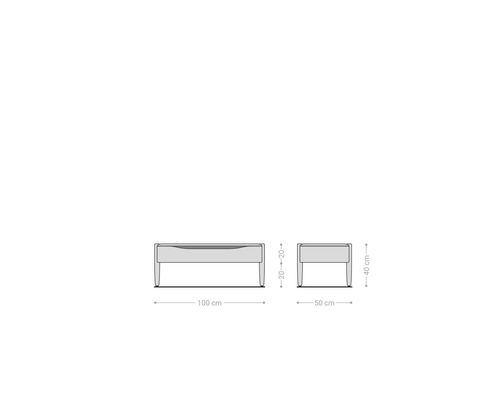 Table-basse Simcha 100x50 cm acacia naturel 2 abattants 6