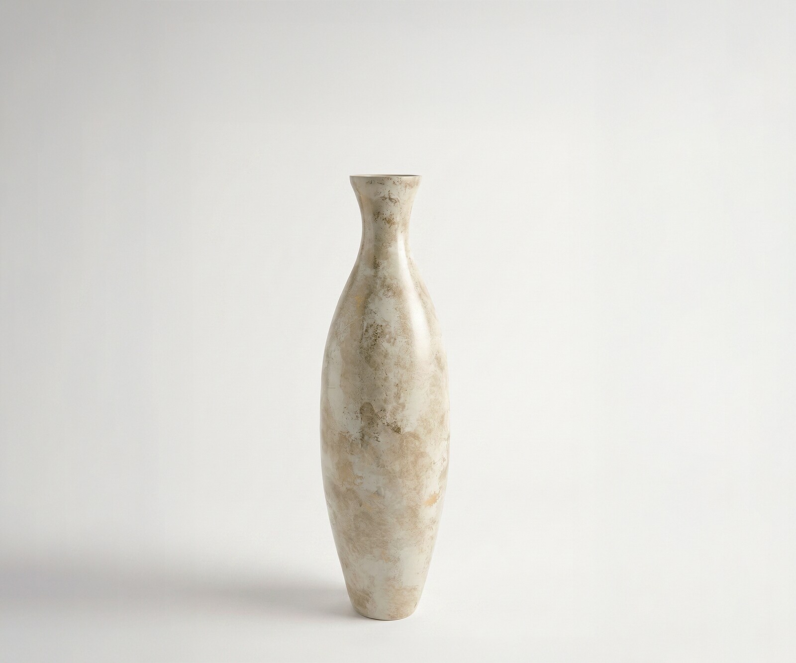 Vase Nuvia l20 x P20 x H68 cm Verre Alabaster Gold Fait main