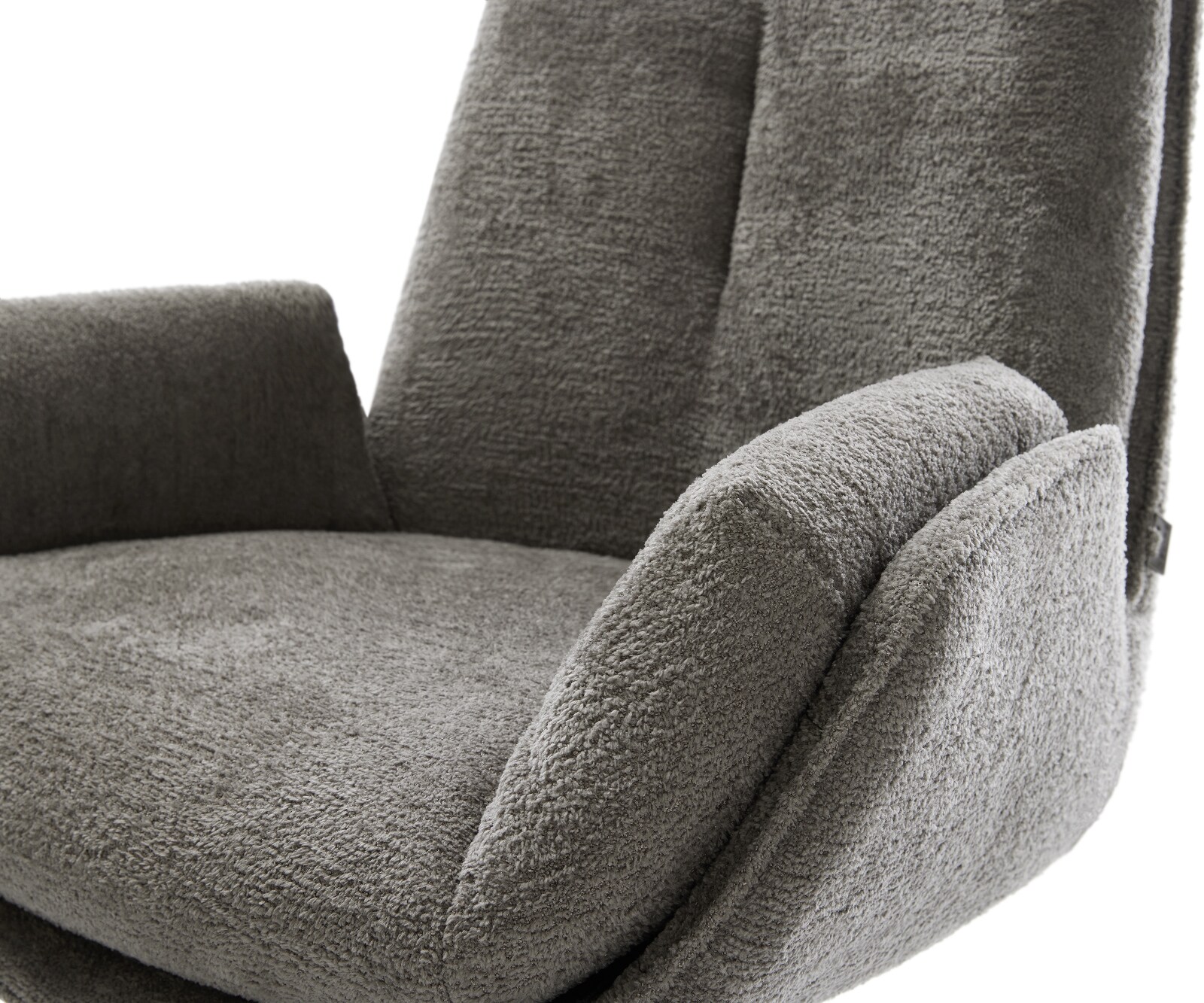 Cantilever Clea-Flex bouclé doux couleur boue pied cantilever plat noir 4