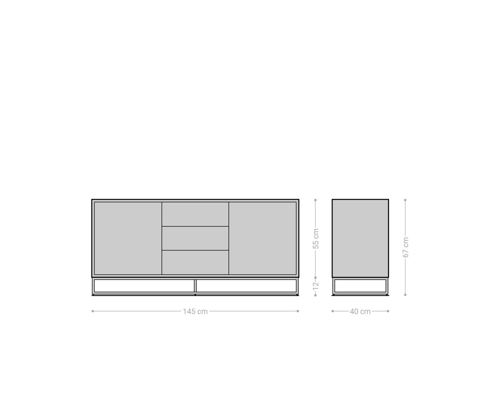 Buffet Famke 145 cm Manguier Teck 2 portes 3 tiroirs 6 Buffet Famke 145 cm Manguier Teck 2 portes 3 tiroirs 6
