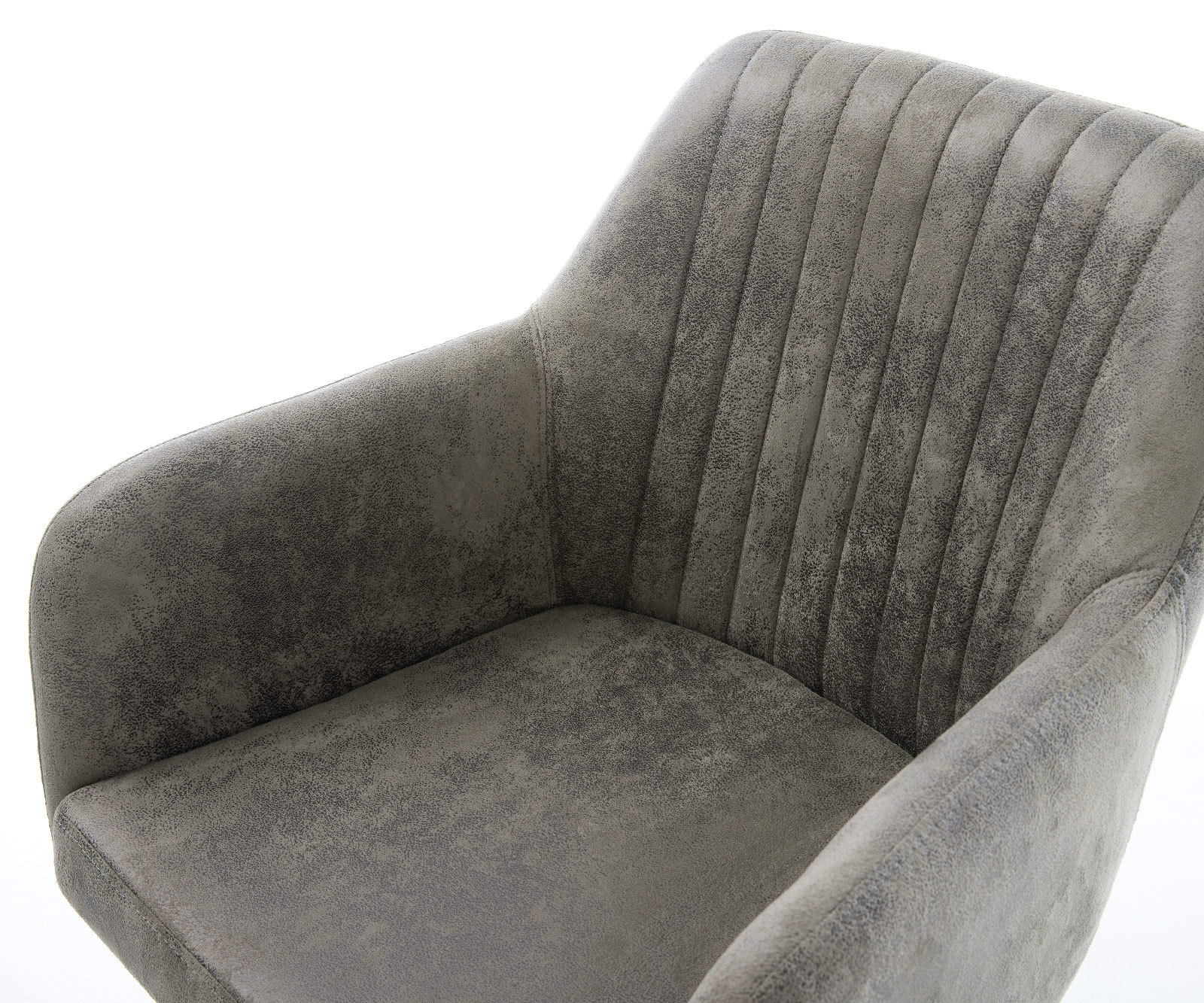 Chaise-de-salle-à-manger Greg-Flex microvelours gris antique pied trapèze noir ressorts ensachés 3 Chaise-de-salle-à-manger Greg-Flex microvelours gris antique pied trapèze noir ressorts ensachés 3