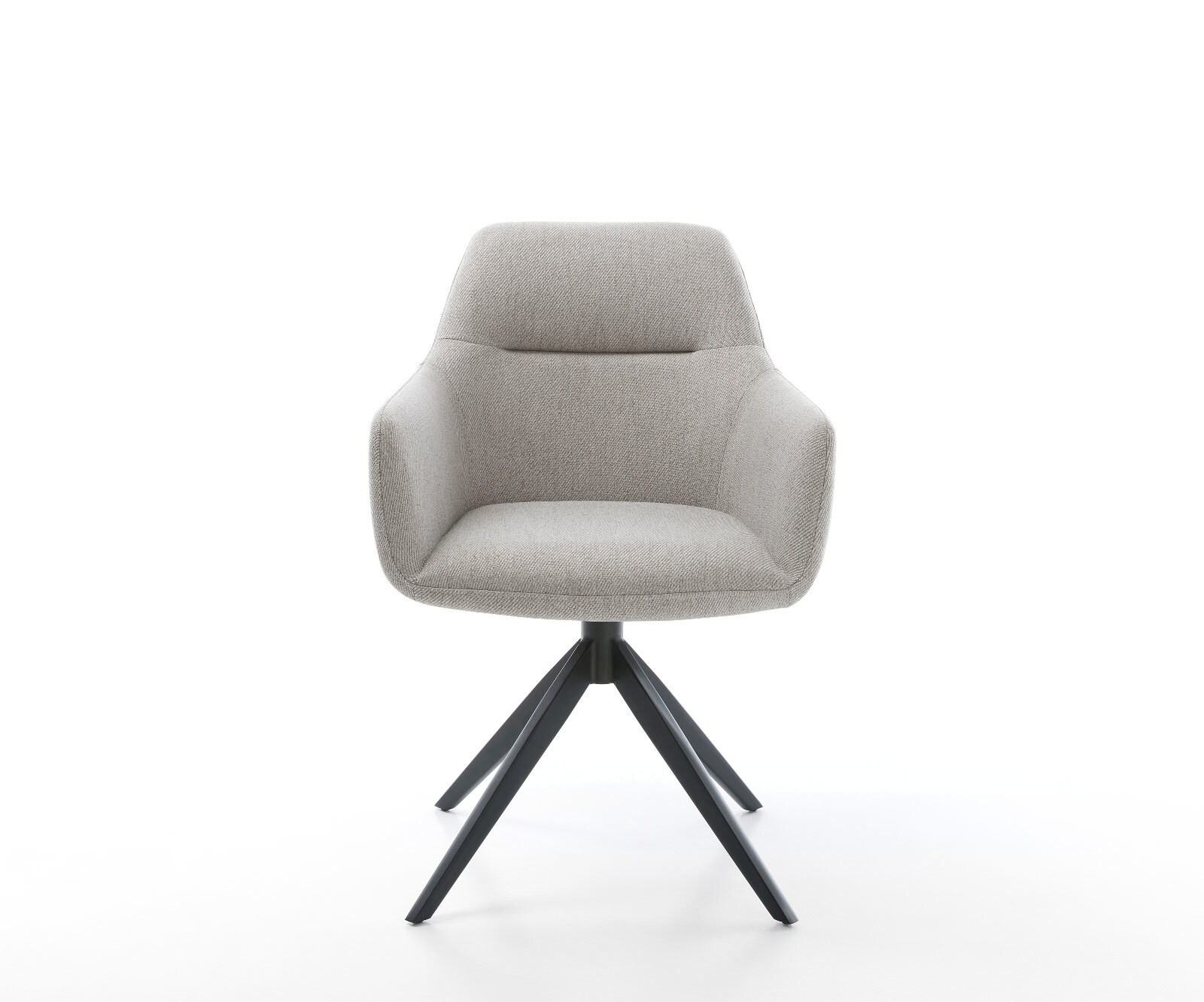 Chaise-pivotante Pejo-Flex rayures gris clair pied croisé large noir pivotement sur 360° fonction bascule ressorts ensachés 1 Chaise-pivotante Pejo-Flex rayures gris clair pied croisé large noir pivotement sur 360° fonction bascule ressorts ensachés 1