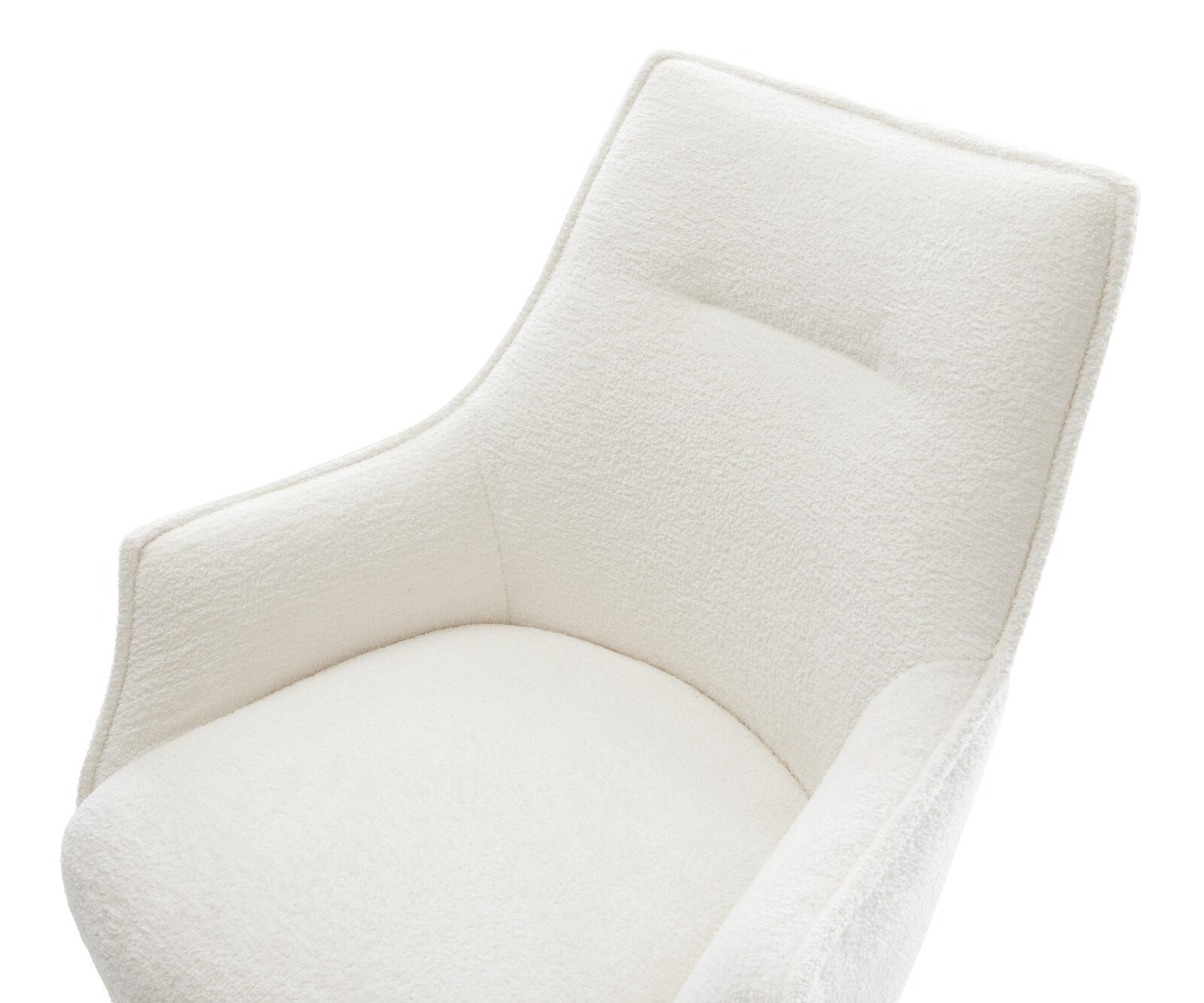 Cantilever Alja-Flex avec accoudoirs bouclé doux beige pied cantilever plat acier inoxydable resorts ensachés 4
