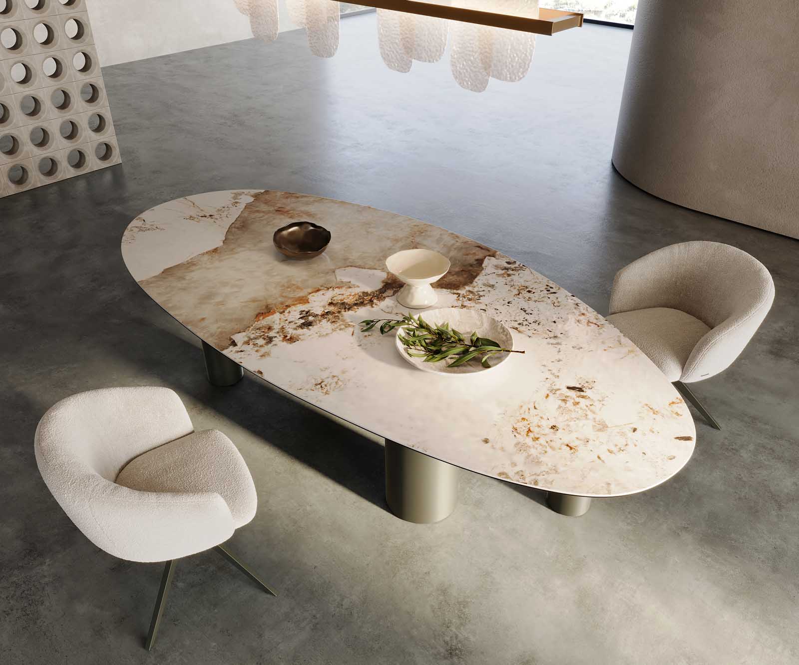 Table à manger Edge Céramique Ovale 1 Table à manger Edge Céramique Ovale 1