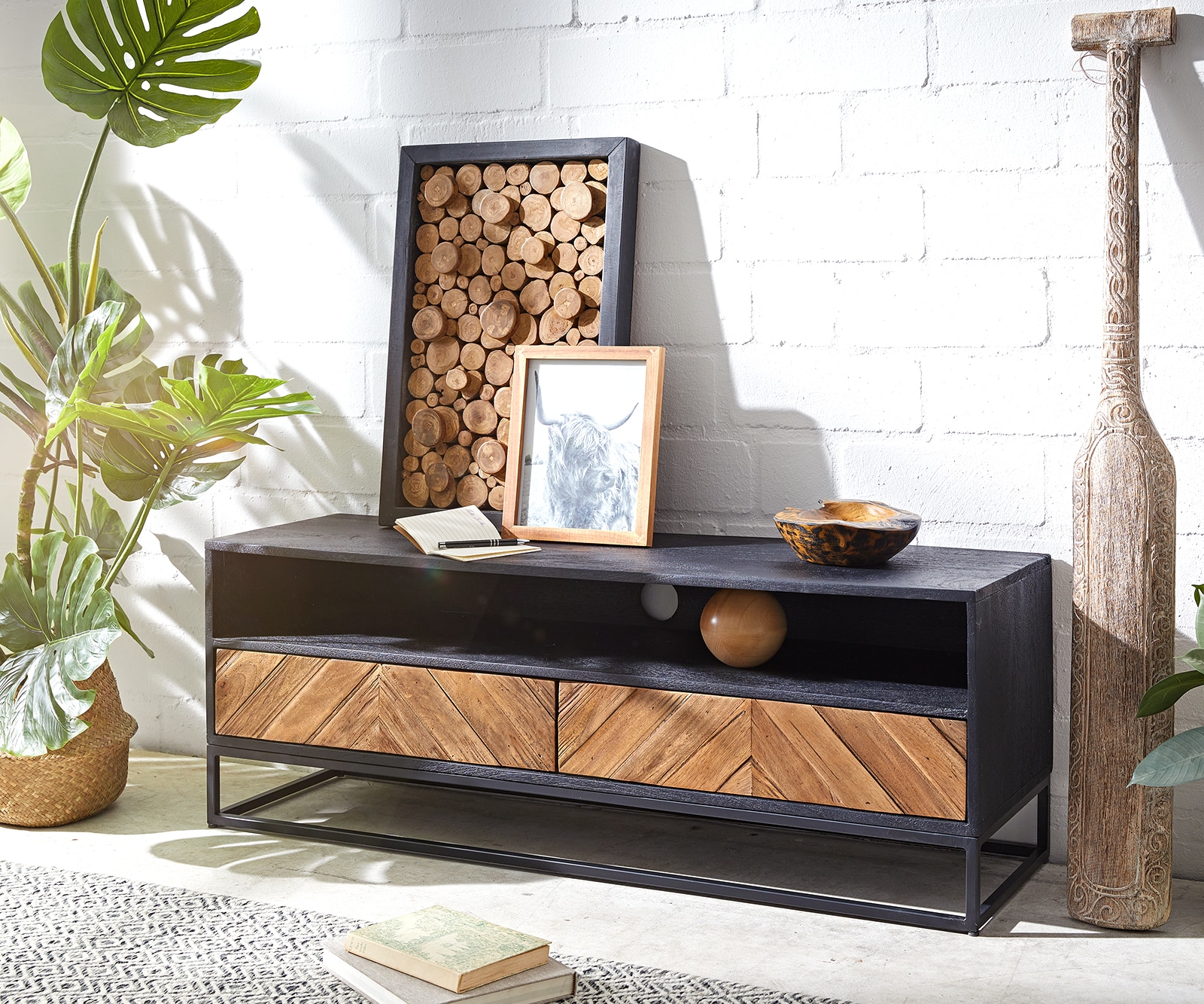 Meuble-TV  Famke mangue teck 3 Meuble-TV  Famke mangue teck 3