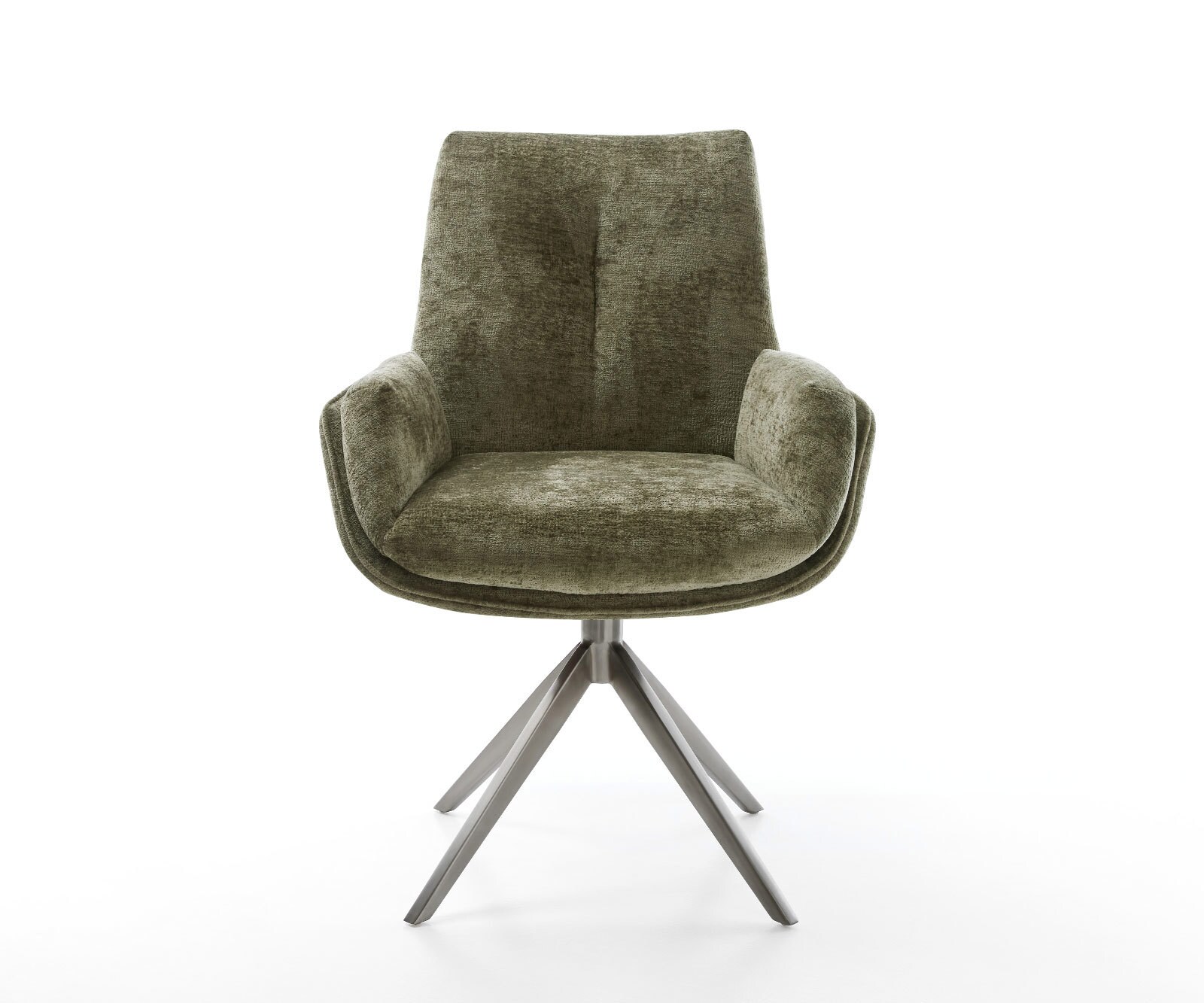 Chaise-pivotante Clea-Flex chenille olive pied croisé large grafiete pivotement sur 360° fonction bascule 2