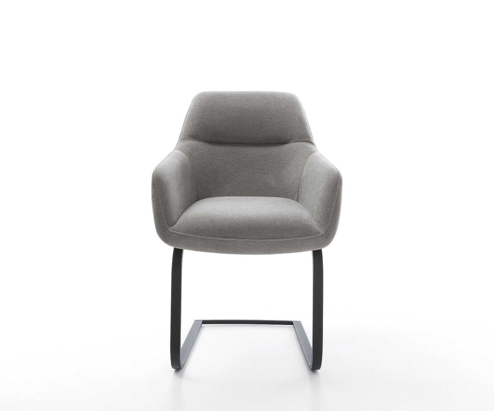 Cantilever Pejo-Flex tissu structuré doux gris pied cantilever plat noir resorts ensachés 2