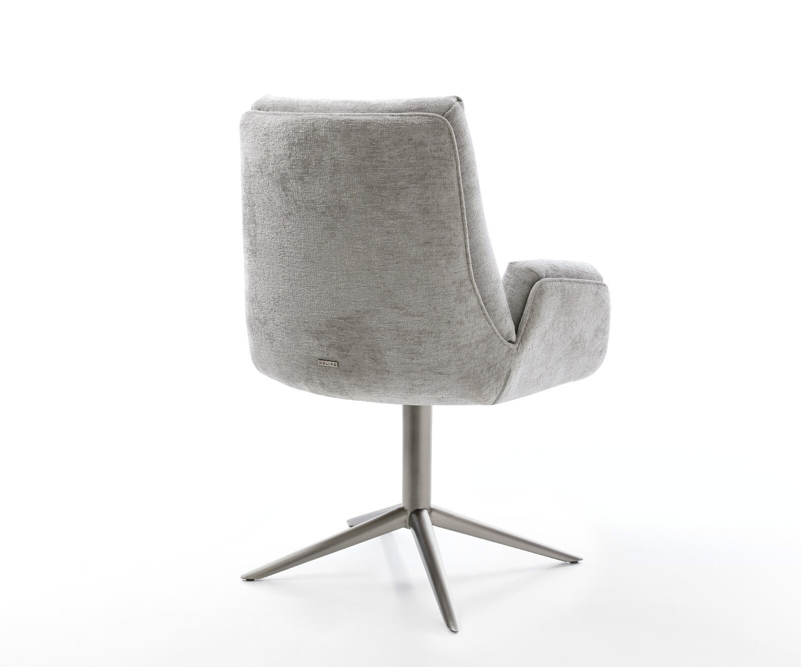 Chaise-pivotante Clea-Flex chenille gris argenté pied de chaise 4 branches grafiete pivotement sur 360° fonction bascule 5