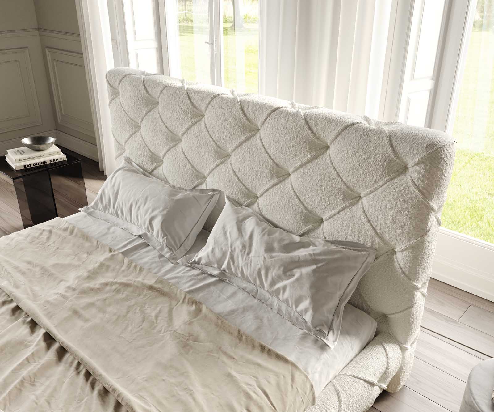 Sommier-rembourré Nayara 180x200 cm Bouclé Crème-Blanc 4