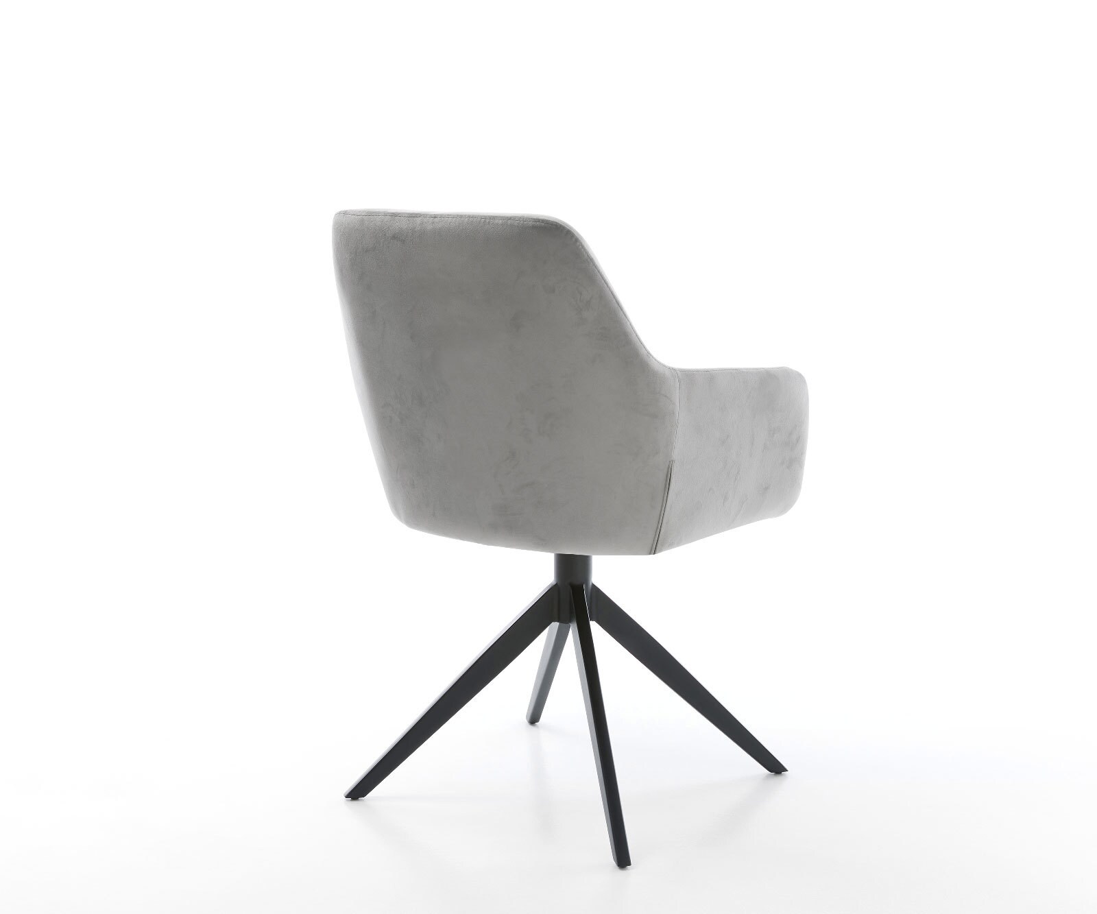 Chaise-pivotante Pejo-Flex velours gris pied croisé large noir pivotement sur 360° fonction bascule ressorts ensachés 4