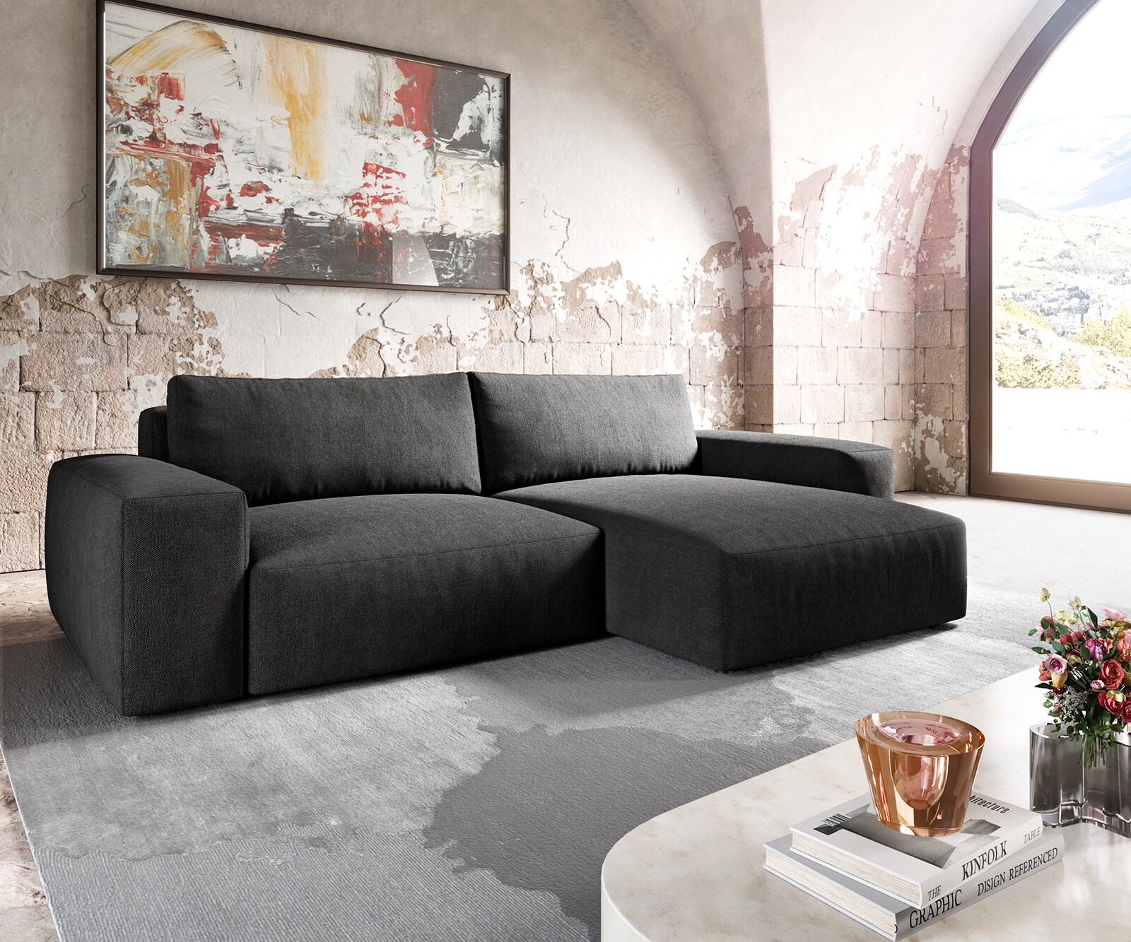 Canapé d'angle Lanzo Recamiere veriabel 5