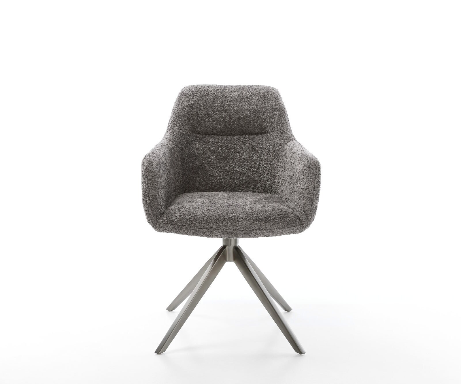 Chaise-pivotante Pejo-Flex bouclé gris pied croisé large grafiete pivotement sur 360° fonction bascule 2