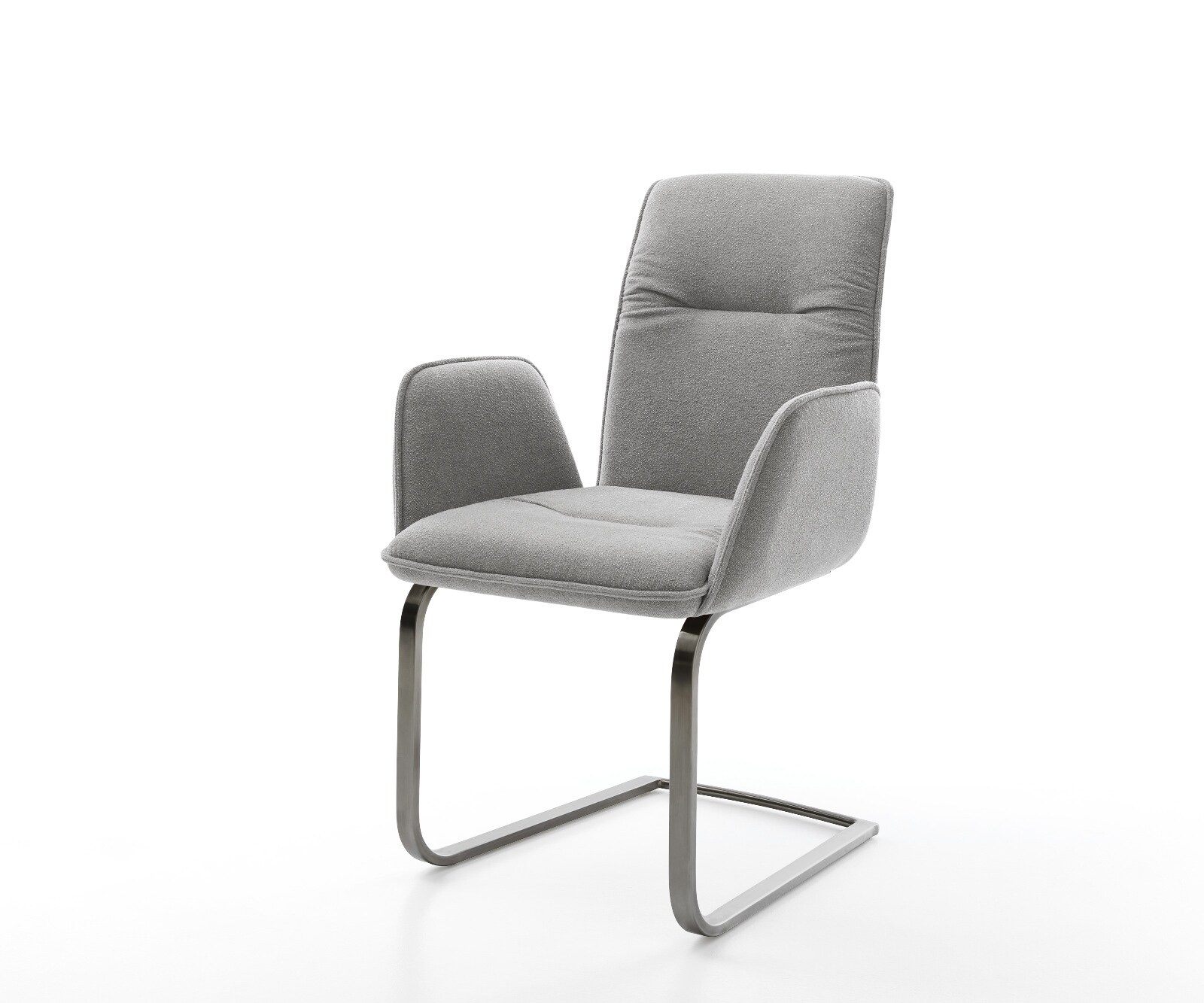 Cantilever Vinja-Flex tissu structuré doux gris pied cantilever plat grafiete 1