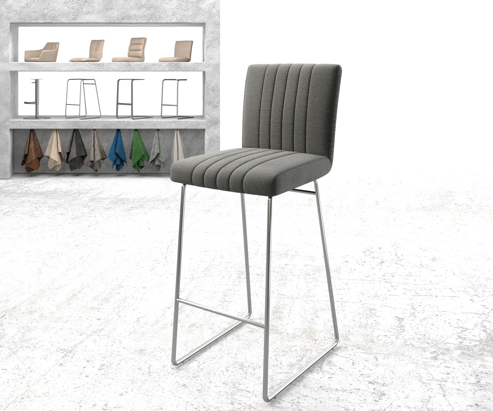 Chaise-de-bar Luiga-Flex chaise rembourrée 5