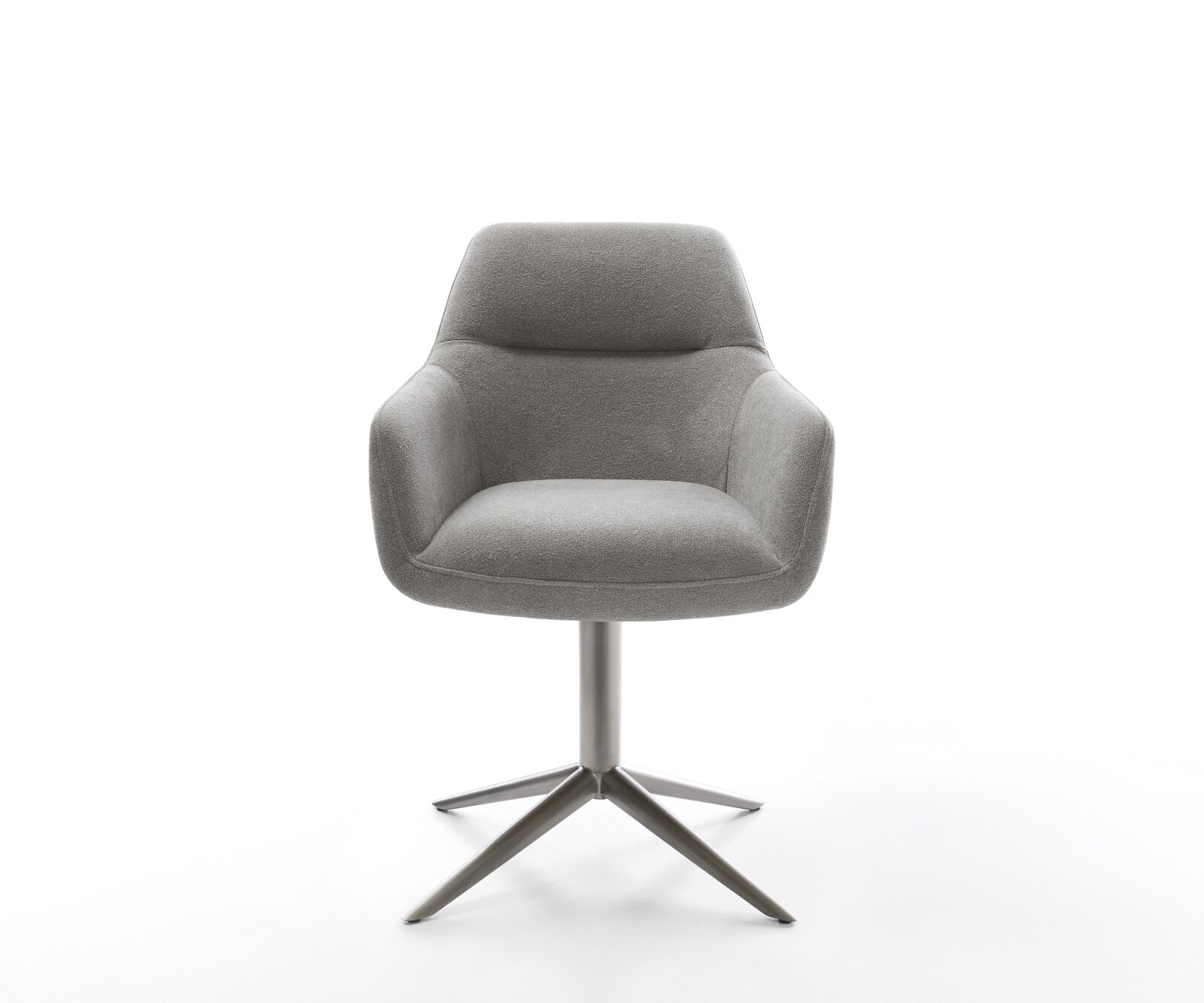 Chaise-pivotante Pejo-Flex tissu structuré doux gris pied de chaise 4 branches grafiete pivotement sur 360° fonction bascule resorts ensachés 2