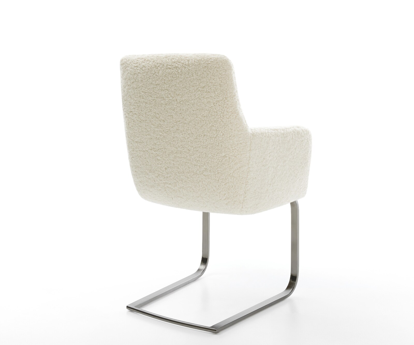 Cantilever Heira-Flex avec accoudoirs tissu teddy beige pied cantilever plat grafiete resorts ensachés 5