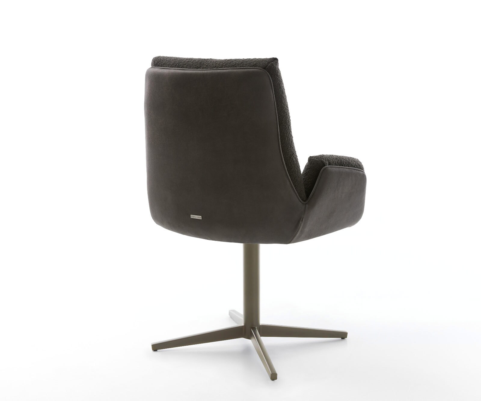 Chaise-pivotante Clea-Flex tissu mixte noir pied de chaise 4 branches aspect titane pivotement sur 360° 4 Chaise-pivotante Clea-Flex tissu mixte noir pied de chaise 4 branches aspect titane pivotement sur 360° 4