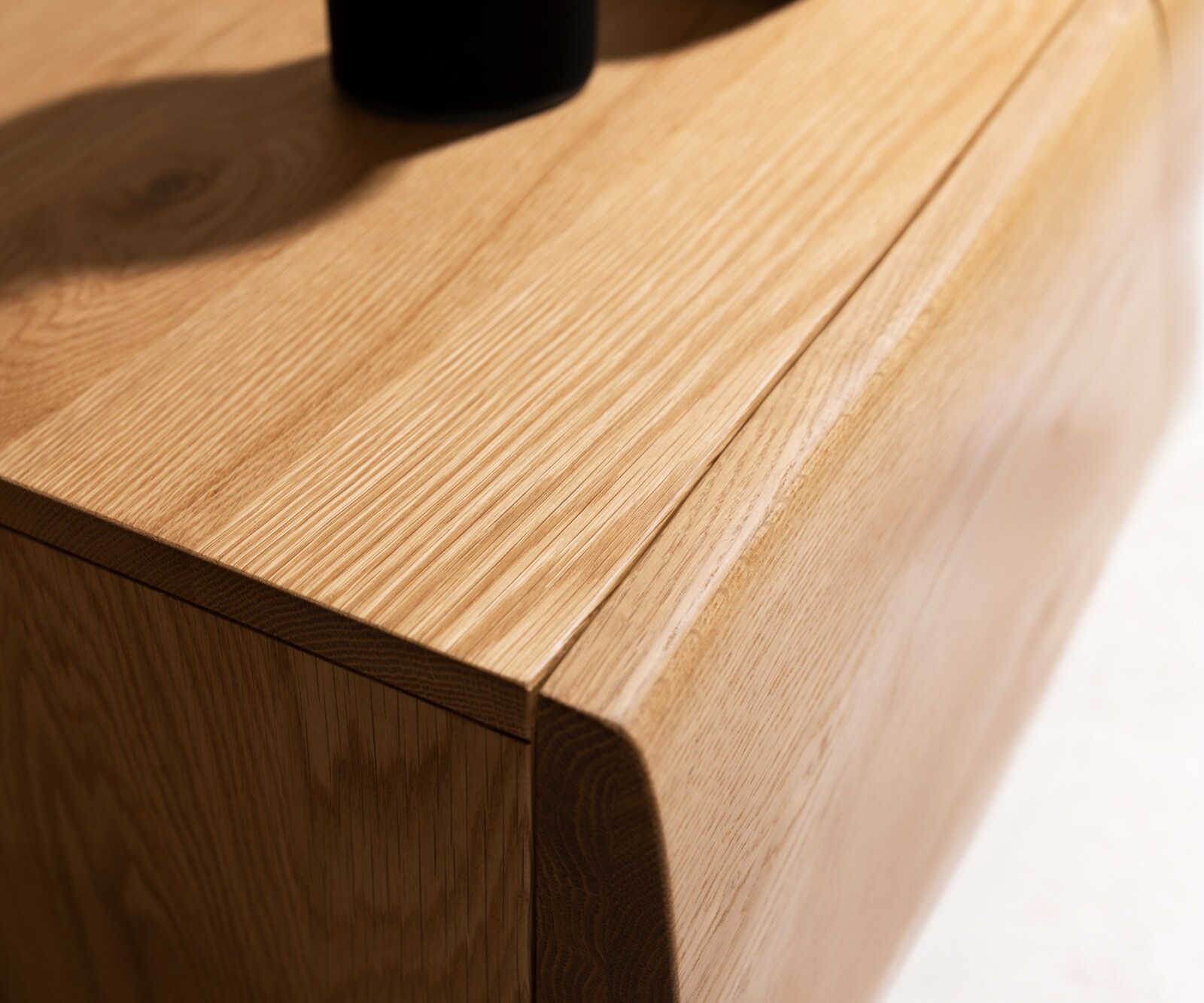 Buffet New Live-Edge 145 cm chêne naturel 3 portes patin métal noir 8