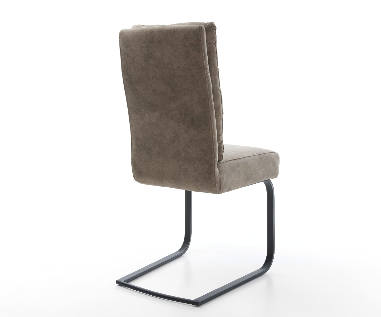 Cantilever Pela-Flex microvelours taupe vintage pied cantilever plat noir ressorts ensachés 4 Cantilever Pela-Flex microvelours taupe vintage pied cantilever plat noir ressorts ensachés 4