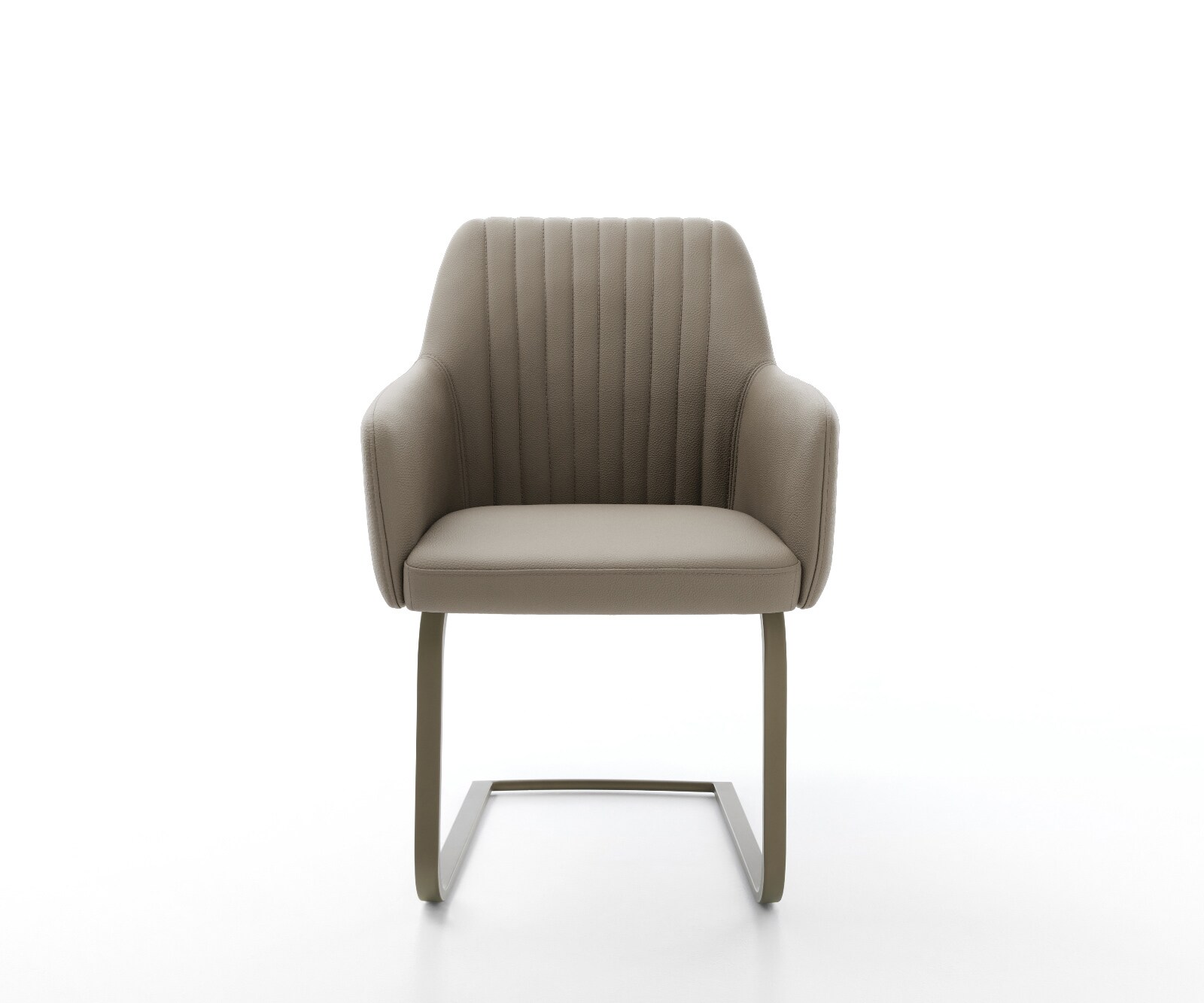 Cantilever Greg-Flex cuir de vache couleur boue pied cantilever plat aspect titane ressorts ensachés 2