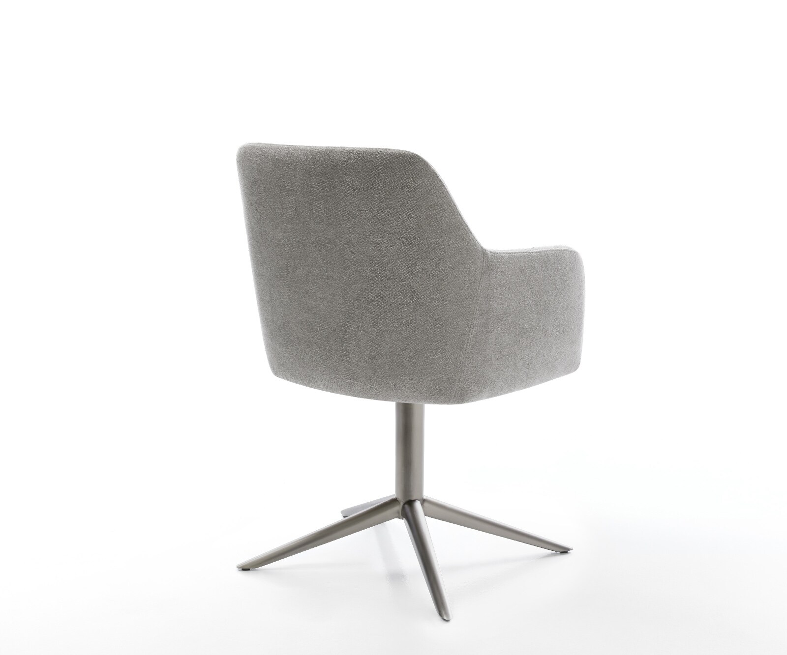 Chaise-pivotante Greg-Flex tissu structuré doux gris pied de chaise 4 branches grafiete pivotement sur 360° fonction bascule resorts ensachés 5