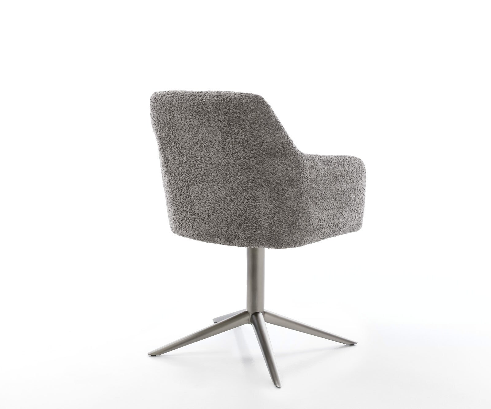 Chaise-pivotante Pejo-Flex bouclé gris pied de chaise 4 branches grafiete pivotement sur 360° fonction bascule 4