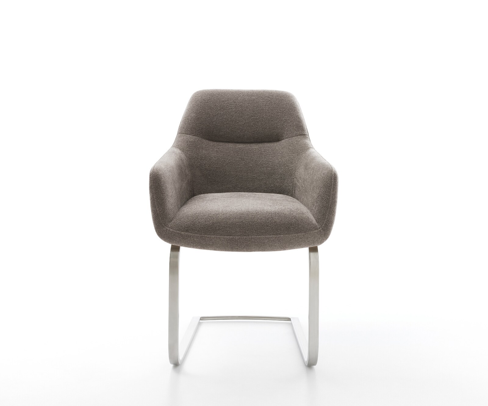 Cantilever Pejo-Flex tissu structuré doux taupe pied cantilever plat acier inoxydable ressorts ensachés 1