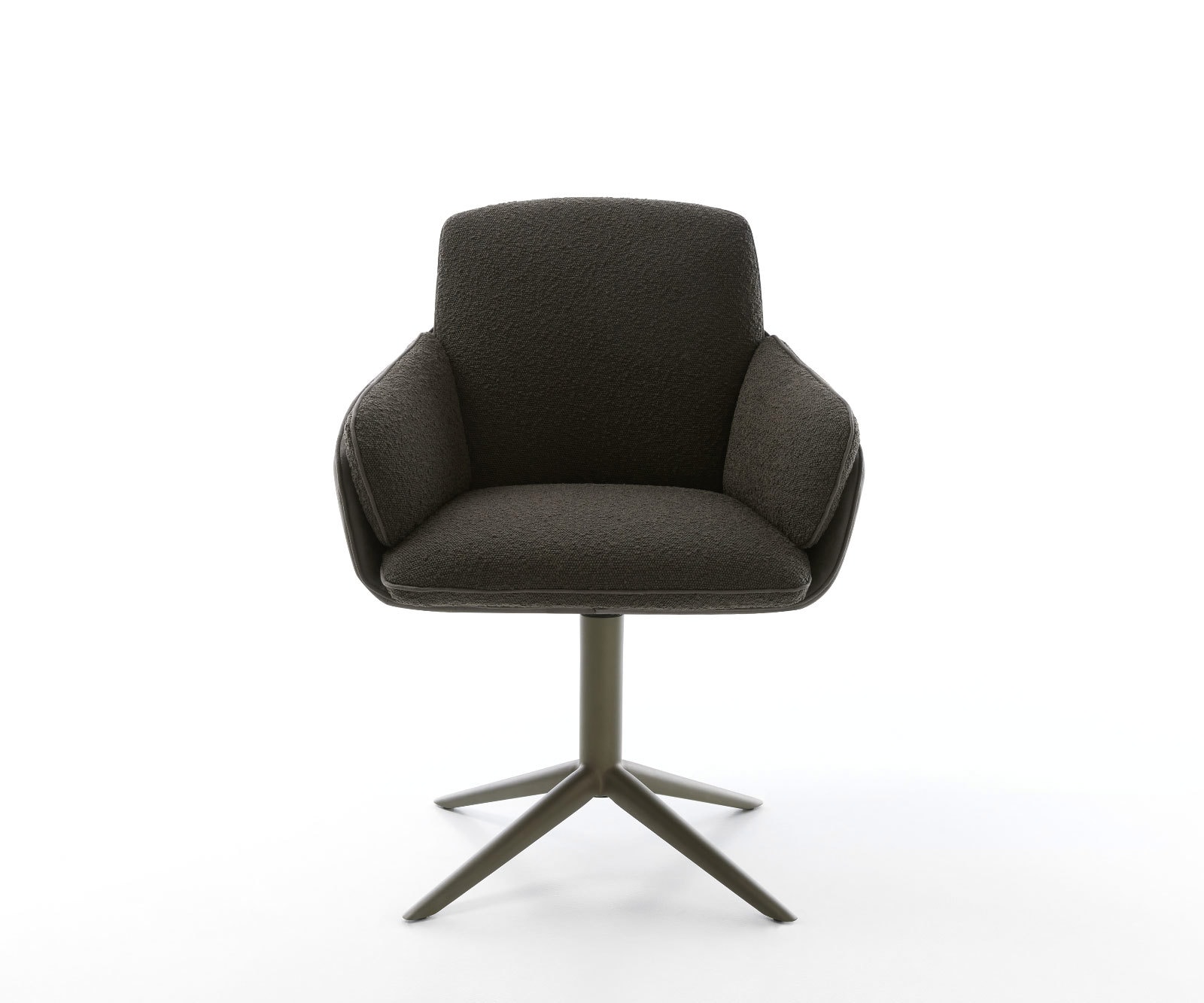 Chaise-pivotante Luan-Flex avec accoudoirs tissu mixte noir pied de chaise 4 branches aspect titane pivotement sur 360° fonction bascule 1 Chaise-pivotante Luan-Flex avec accoudoirs tissu mixte noir pied de chaise 4 branches aspect titane pivotement sur 360° fonction bascule 1