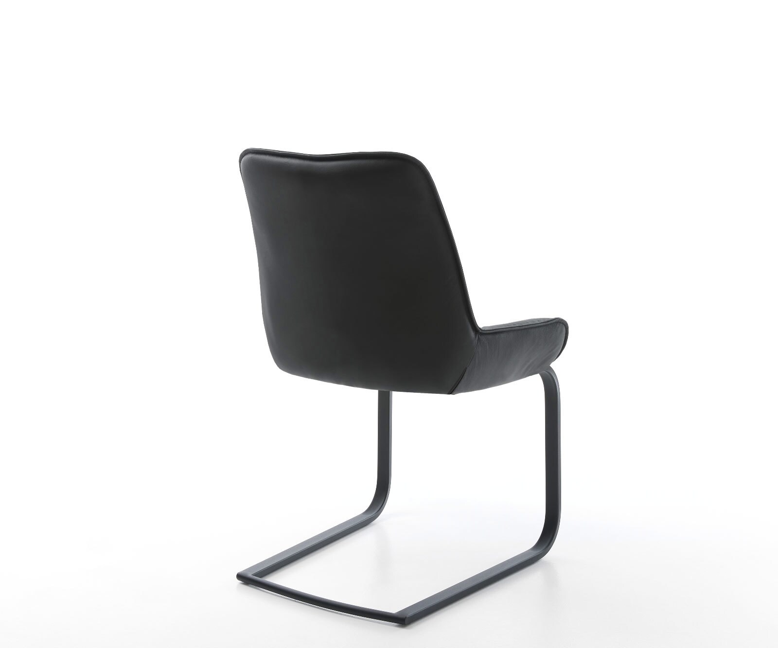 Cantilever Taimi-Flex cuir de vache noir pied cantilever plat noir 5 Cantilever Taimi-Flex cuir de vache noir pied cantilever plat noir 5